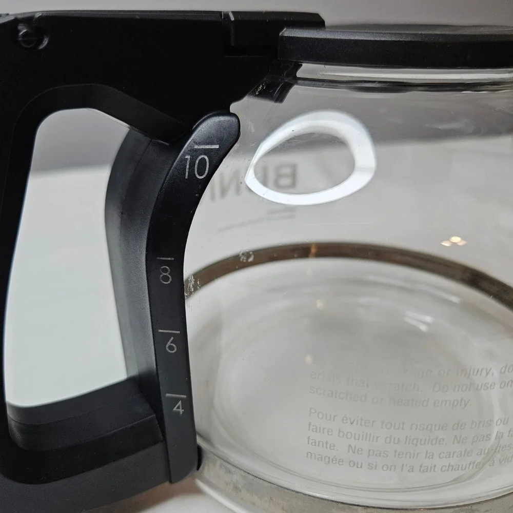 BUNN 10 Cup Glass Coffee Carafe Replacement Pot Black Handle Germany Made‎